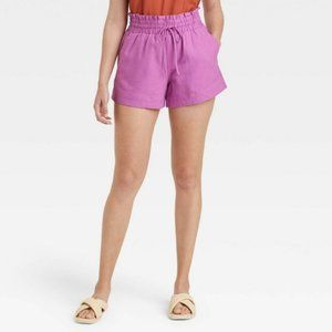 A New Day Women's High-Rise Pull-On Purple Shorts